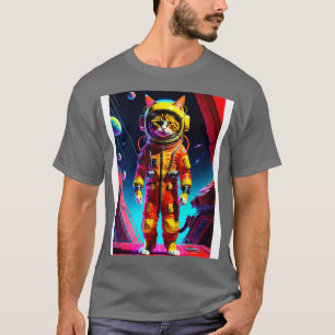 T-shirt Cute petite chatte debout dans l'espace