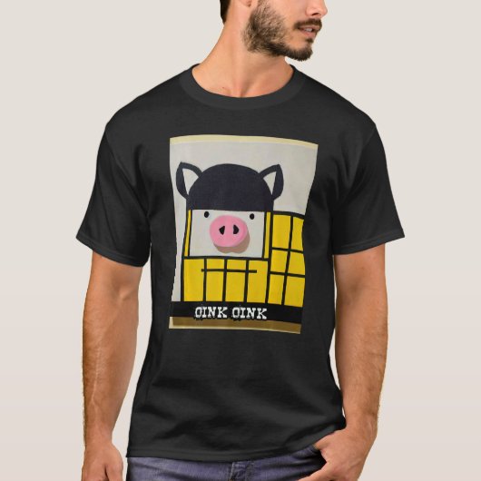 T-shirt Cute Pig Piggie Oink Oink  48 (Devant)