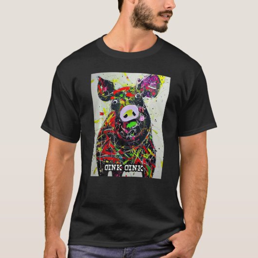 T-shirt Cute Pig Piggie Oink Oink 49 (Devant)