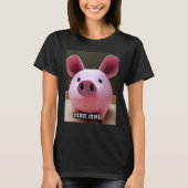 T-shirt Cute Pig Piggie Oink Oink 59 (Devant)