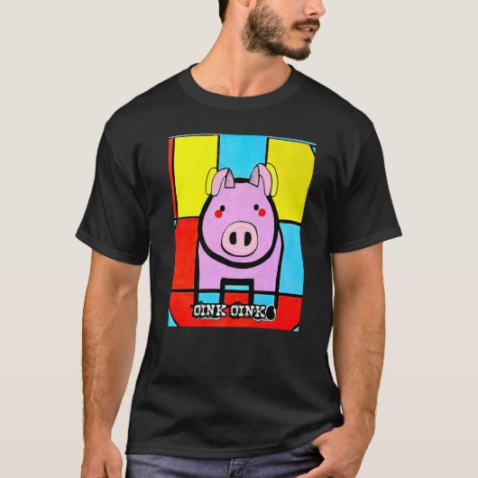 T-shirt Cute Pig Piggie Oink Oink Premium_3 (Devant)