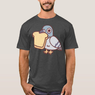 T-shirt Cute Pigeon Avec Pain 1