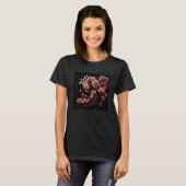 T-shirt Cute Pink Cherry Blossom Illustration Flowers Mini (Devant entier)