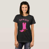 T-shirt Cute pink cowgirl boot (Devant entier)