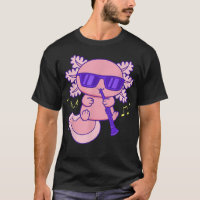 Cute Pink Kawaii Axolotl With Glasses