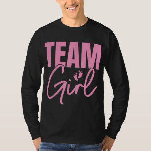 T-shirt Cute Pink Team Girl Genre révéler l'idée de la fêt