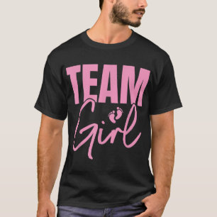 T-shirt Cute Pink Team Girl Genre révéler l'idée de la fêt
