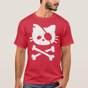 T-shirt Cute Pirate Chat Pirate Drapeau Pirate Kitten