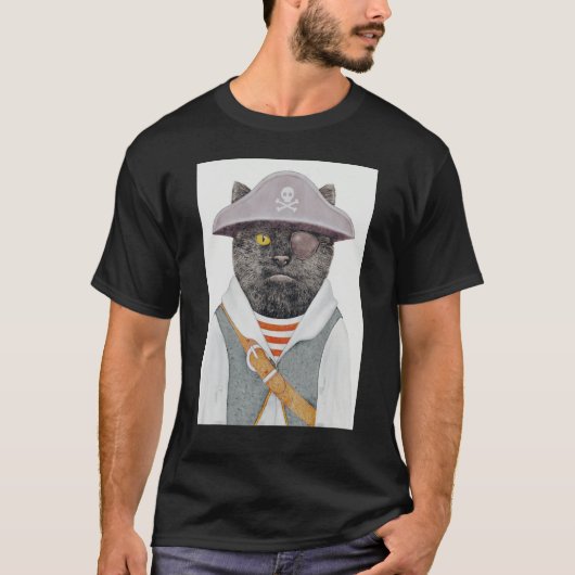 T-shirt Cute Pirate Crâne de chat 4 (Devant)