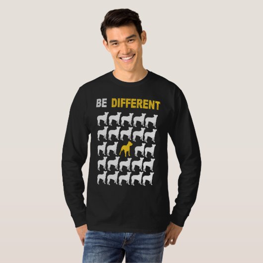 T-shirt Cute Pit Bull Be Different Inspiration (Devant entier)