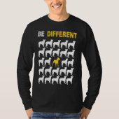 T-shirt Cute Pit Bull Be Different Inspiration (Devant)