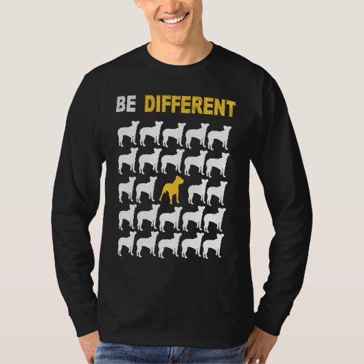 T-shirt Cute Pit Bull Be Different Inspiration (Devant)