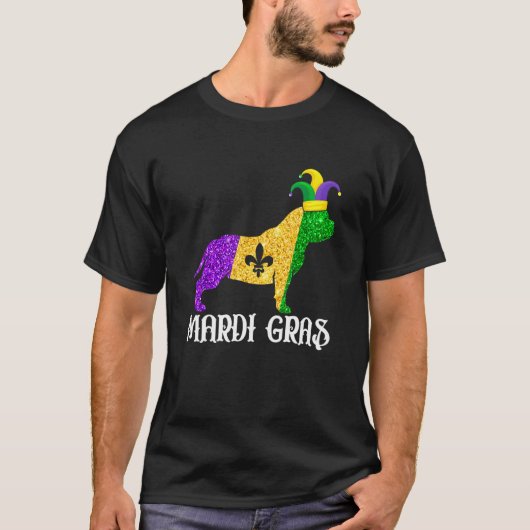 T-shirt Cute Pitbull Dog Lover Mardi Gras Party Jester Mas (Devant)