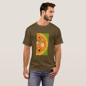 T-shirt Cute pizza amoureux nourriture colorée (Devant entier)
