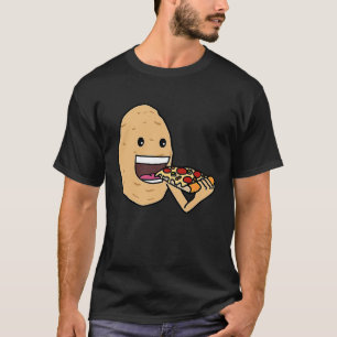 T-shirt Cute Pizza Pomme De Terre Manger Végétal Hobby Che
