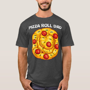 T-shirt Cute Pizza Roll Conception Pour Papa Hommes Pizza