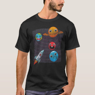 T-shirt Cute Planètes Rocket Universe Astronome Espace Ast