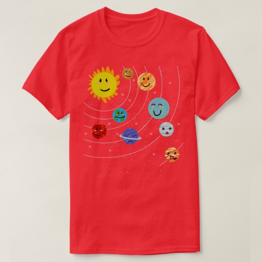 T-shirt Cute Planètes Science Système solaire Astronomie s (Design devant)