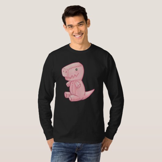 T-shirt Cute Plush Tyrannosaurus Rex Toy Dinosaur (Devant entier)