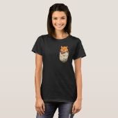T-shirt Cute Pocket Faune Chine Forêt animal Rouge Pan (Devant entier)