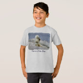 T-shirt Cute Polar Bear Cub & Arctic Ice Kids Shirt (Devant entier)