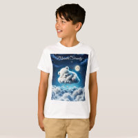 Cute Polar ours cub beauté nuages fluffy