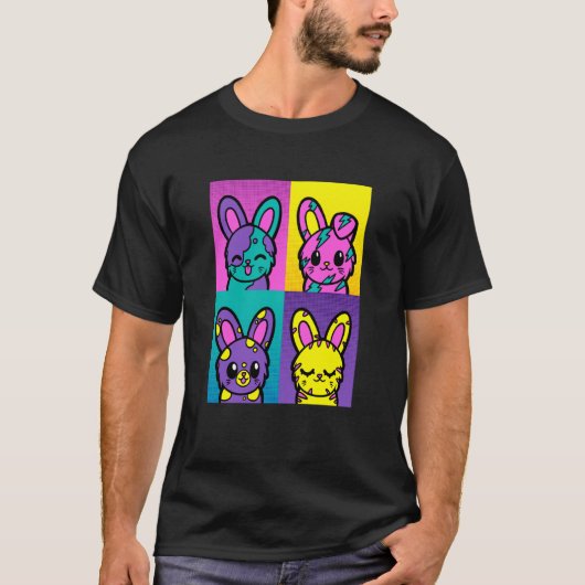 T-shirt Cute Pop Bunny Rabbit Animal Bunny Mom Bunny Dad (Devant)