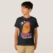 T-shirt Cute poulet nugget fille en pied Queen (Devant entier)