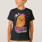 T-shirt Cute poulet nugget fille en pied Queen (Devant)