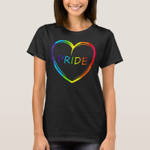 T-shirt Cute Pride Coeur Lgbtq Lesbian Rainbow Apparel Gay