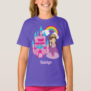 T-shirt Cute Princess Castle Fairytale Birthday Girl