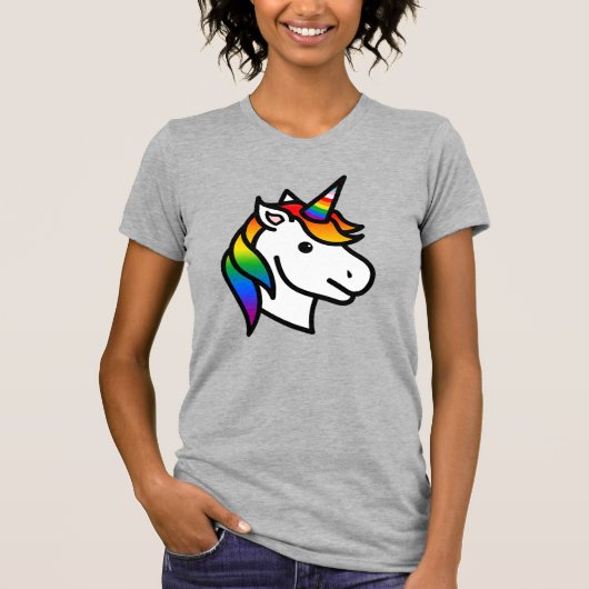 T-shirt Cute Progress Pride Unicorn (Devant)