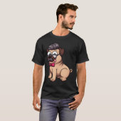 T-shirt Cute Pug Hipster Classique 602 (Devant entier)