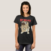 T-shirt Cute Pug Japanese Lettering  Dog  Pug (Devant entier)