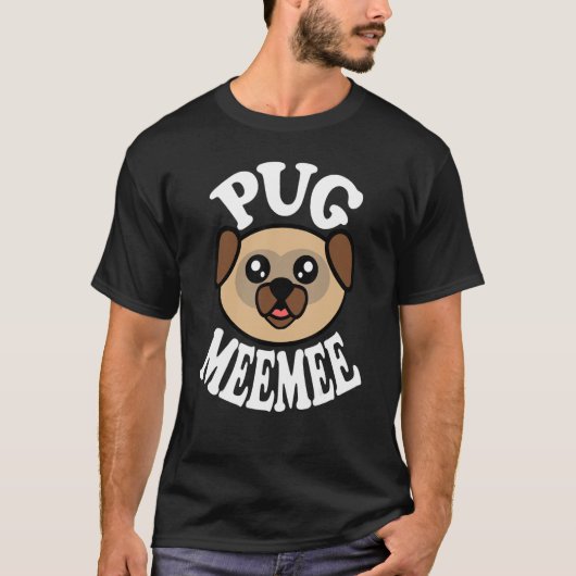 T-shirt Cute Pug Meemee (Devant)