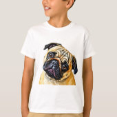 T-SHIRT CUTE PUG SHIRT (Devant)