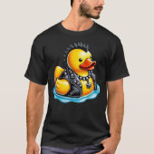 T-shirt Cute Punk Rubber Duck Rock'n Roll Goth, Funny Duck (Devant)