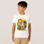 T-shirt Cute Puppy and Kid Playtime (Devant entier)