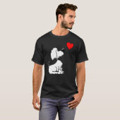 T-shirt Cute Puppy Dog with Heart Cartoon for Dog Lovers (Devant entier)