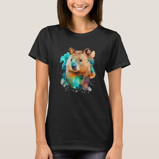 T-shirt Cute Quokka for kangaroo  Colorful pop (Devant)