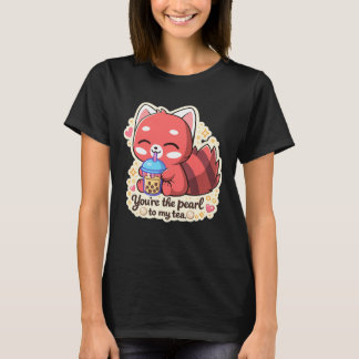 T-shirt Cute Rabbit drinking bubble tea, boba tea