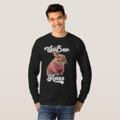 T-shirt Cute Rabbit Retro Winter Ski Rabbit (Devant entier)