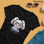 T-shirt Cute Rabbit Tech Guru Hoppy Pâques Nom personnalis