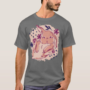 T-shirt Cute rabbit with flowers for Easter bunnies and ra