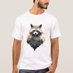 T-shirt Cute Raccoon Animal Beauté Nature Faune Forêt