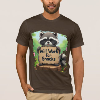T-shirt cute raccoon design with funny qoute  