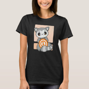 T-shirt Cute Racoon Contient Du Ruban Orange Pour Leucémie