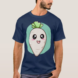 T-shirt Cute Radish Vegetables Salade Vegetariens