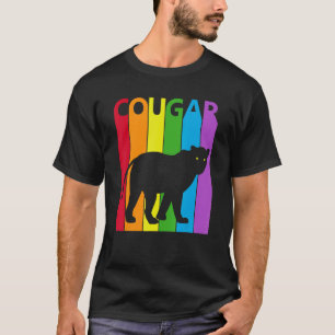 T-shirt Cute Rainbow Cougar animal