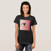 T-shirt Cute Rainbow Eye Illustration Colorful Tears Uniqu (Devant entier)